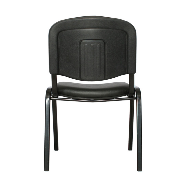 Silla Oficina Meeting | Ecocuero Negra | Cómoda ISO | Sala de Espera