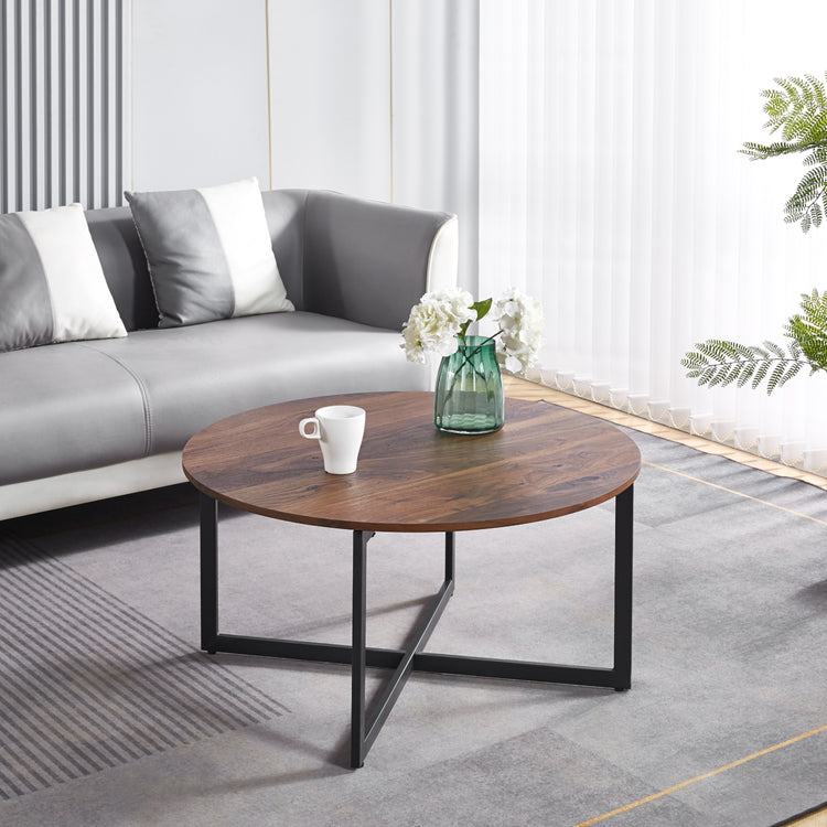 Mesa de Centro Redonda Naomi: Estilo Clásico para tu Living
