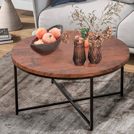 Mesa de Centro Redonda Naomi | Estilo Clásico