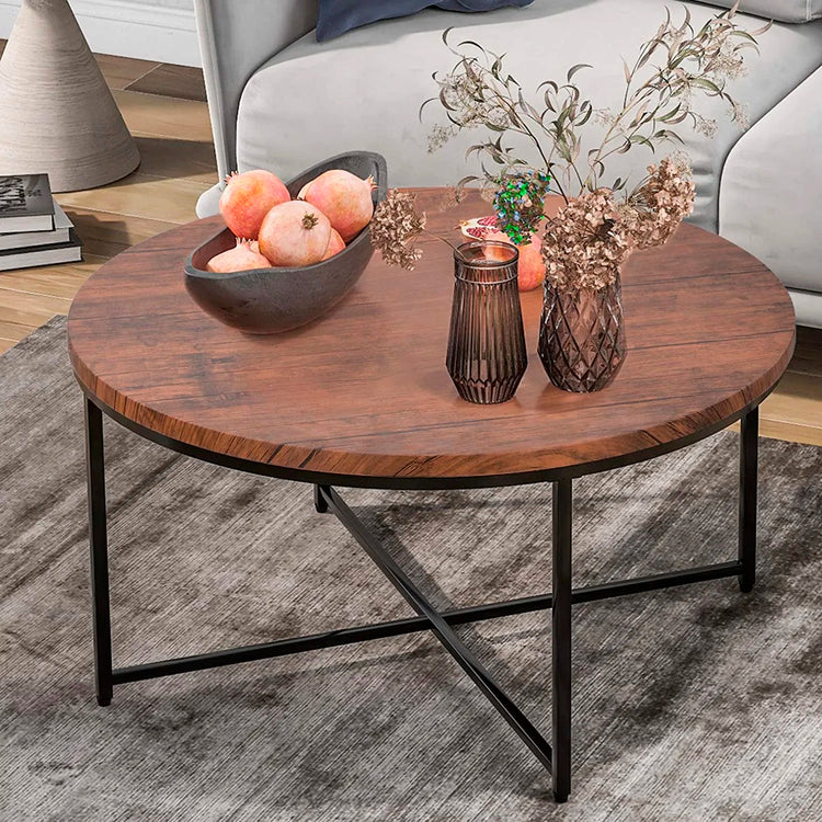 Mesa de Centro Redonda Naomi: Estilo Clásico para tu Living