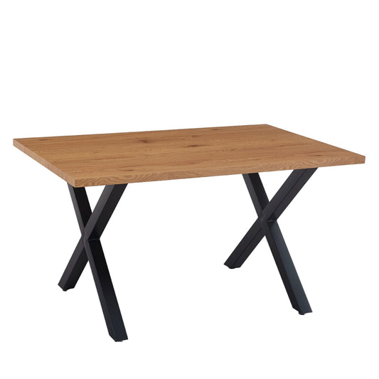 Mesa Rectangular Diseño Cruzado 140x90 | Estilo Industrial