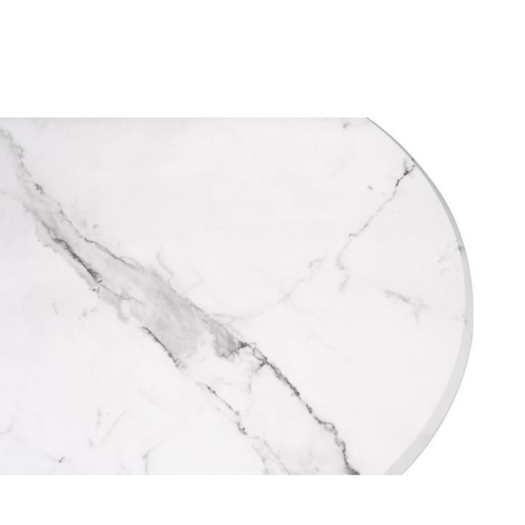 Mesa Tulip (vinilo de cuarzo blanco) - Pandalino
