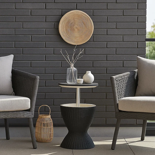 Mesa Cooler Yarra | Rattan Sintético | Regulable para Terraza y Bar