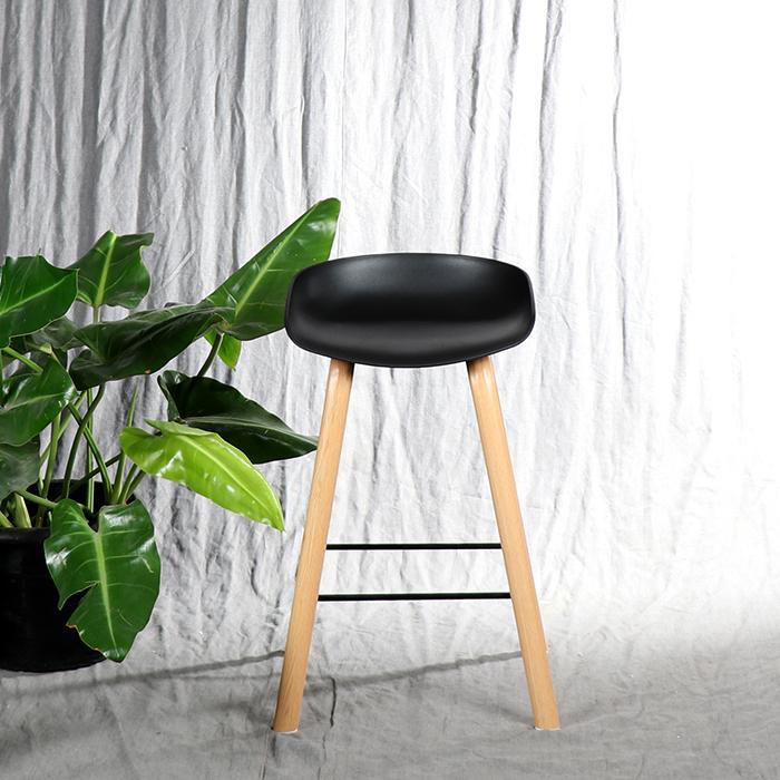 Pack 2 Taburetes Bar Nórdico Viggo 75 cm | Exterior Negro