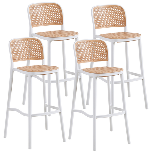 Pack 4 Taburete Montana Blanco 65 cm | Moderno & Apilable