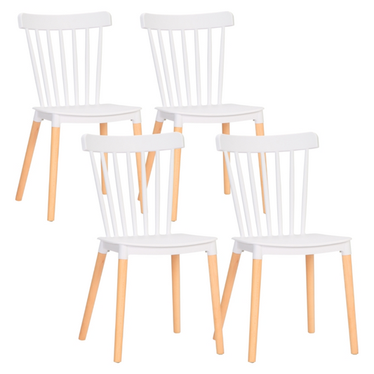 Pack 4 Sillas Windsor Blancas | Diseño Clásico & Cómodo