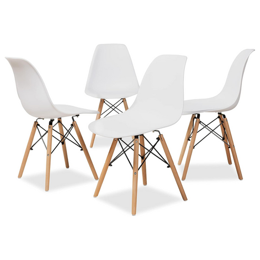 Pack 4 Sillas Eames Blancas | Ideal Hogar y Oficina