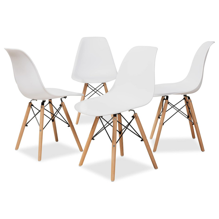 Pack 4 Sillas Eames Blancas | Ideal Hogar y Oficina