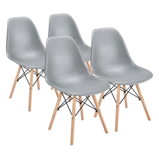 Pack 4 Sillas Eames Gris | Ideal Hogar y Oficina