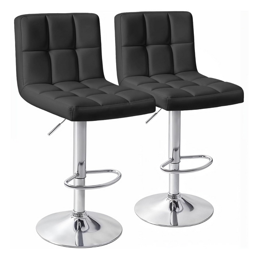 Pack 2 Taburetes Ivar Negro (84cm -105cm)  Altura Regulable| Vintage