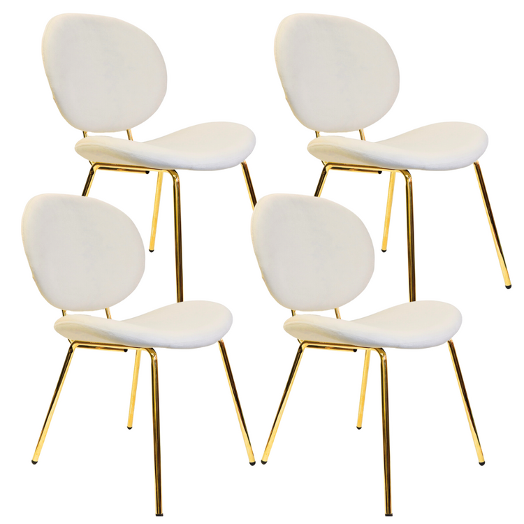 Pack 4 Sillón Angelica Velvet Beige | Sala, Dormitorio u Oficina