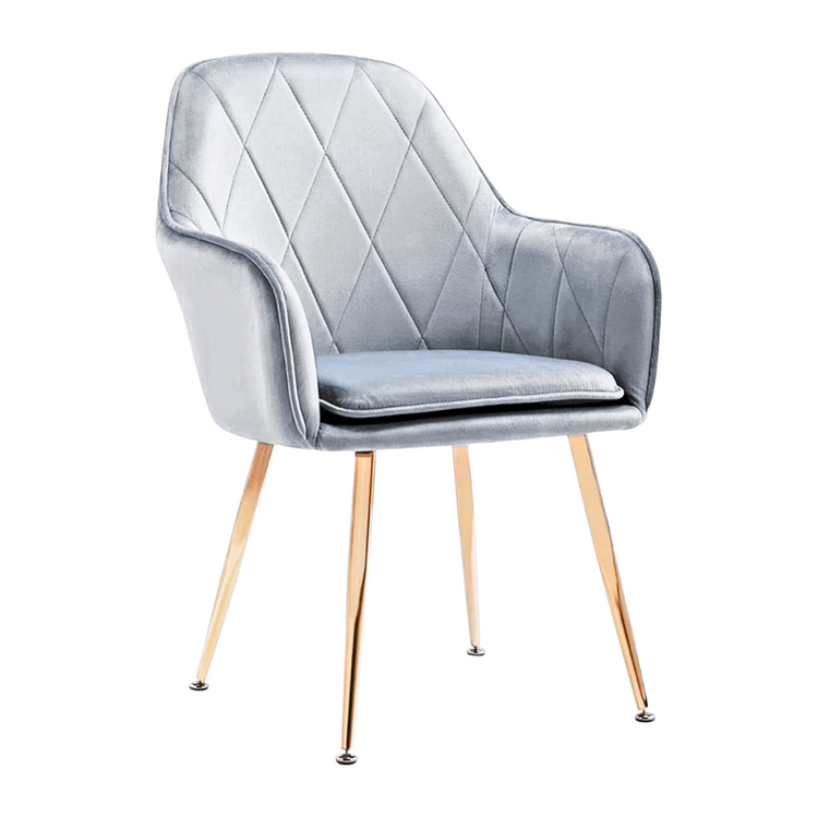 Sillón Diamante Terciopelo Dorado | Moderno y Cómodo