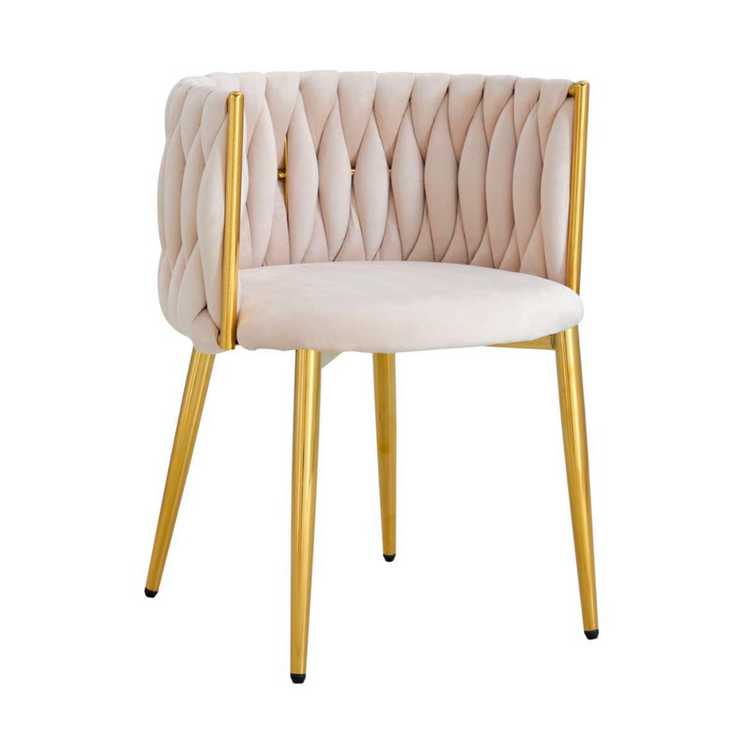 Silla Mizzi Beige | Terciopelo | Diseño Elegante y Cómoda
