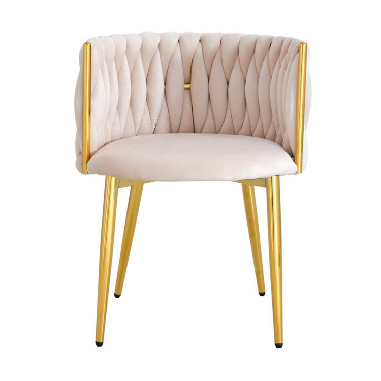Silla Mizzi Beige | Terciopelo | Diseño Elegante y Cómoda