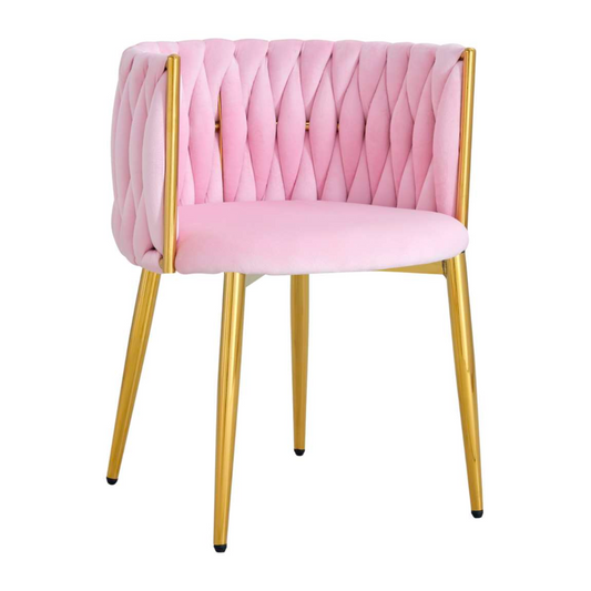 Silla Mizzi Rosado | Terciopelo | Diseño Elegante y Cómoda