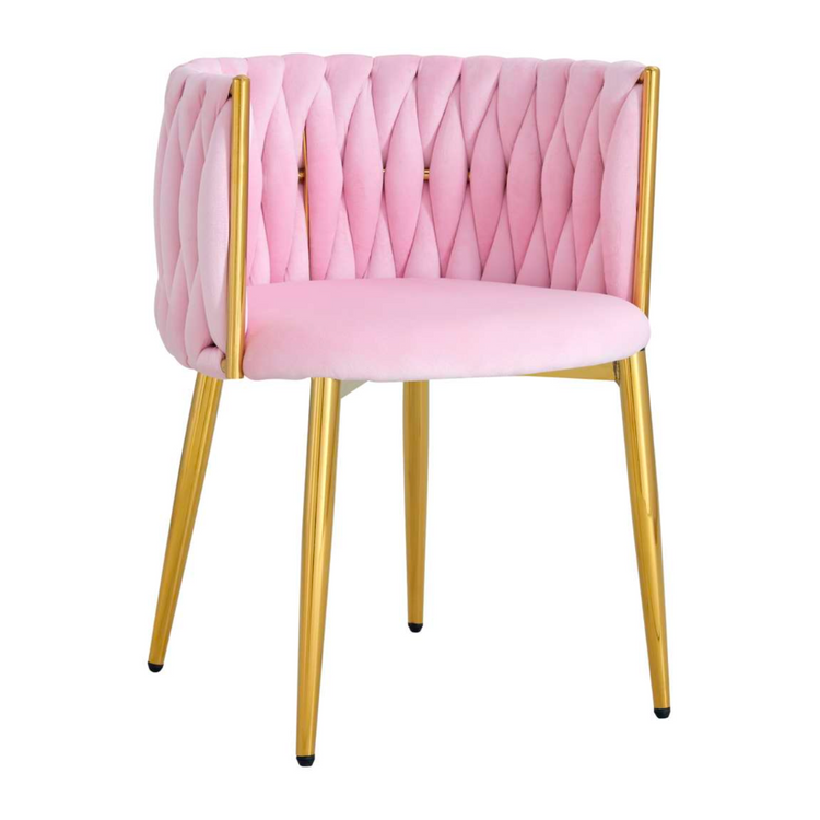 Silla Mizzi Rosado | Terciopelo | Diseño Elegante y Cómoda