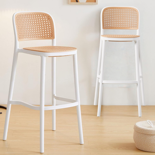 Pack 2 Taburete Montana Blanco 65cm | Rattan Sintético, Exterior