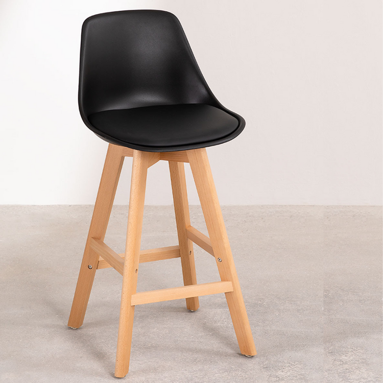 Taburete Bar Tulip Negro 75cm | Diseño Moderno