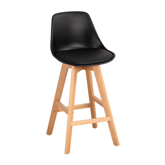 Taburete Bar Tulip Negro 75cm | Diseño Moderno