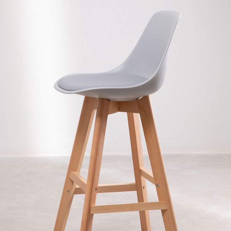 Taburete Bar Tulip Gris 66 cm | Elegancia Nórdica para tu Espacio