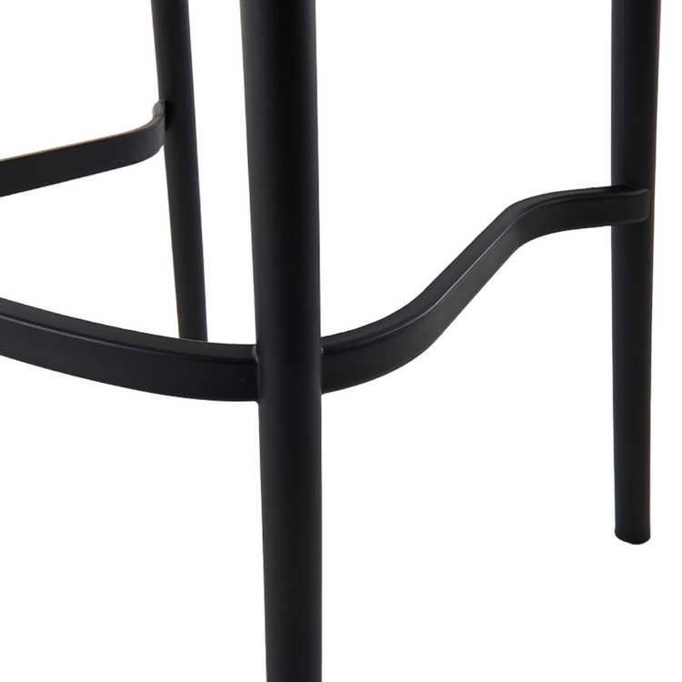 Pack 4 Taburetes Bar Valentino Negro 75 cm | Estilo Vintage | Exterior