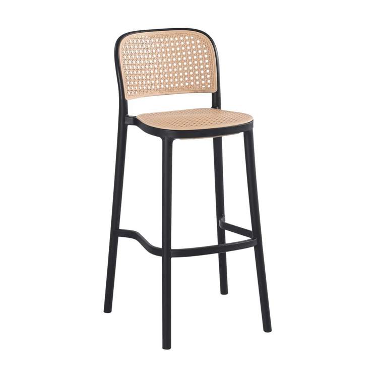 Pack 2 Taburete Montana Negro 65cm | Rattan Sintético, Exterior