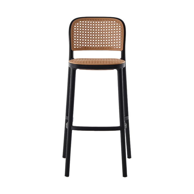 Pack 2 Taburete Montana Negro 65cm | Rattan Sintético, Exterior