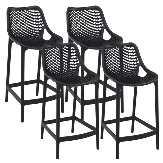 Pack 4 Taburetes Bardo para Exterior 75 cm| Diseño Moderno|Resistente