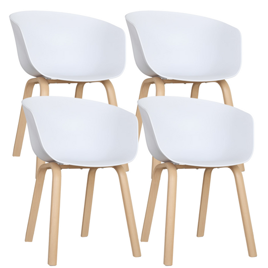 Pack 4 Butacas Sitiales Blancas Casper | Máxima Resistencia