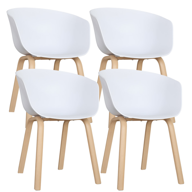 Pack 4 Butacas Sitiales Blancas Casper | Máxima Resistencia