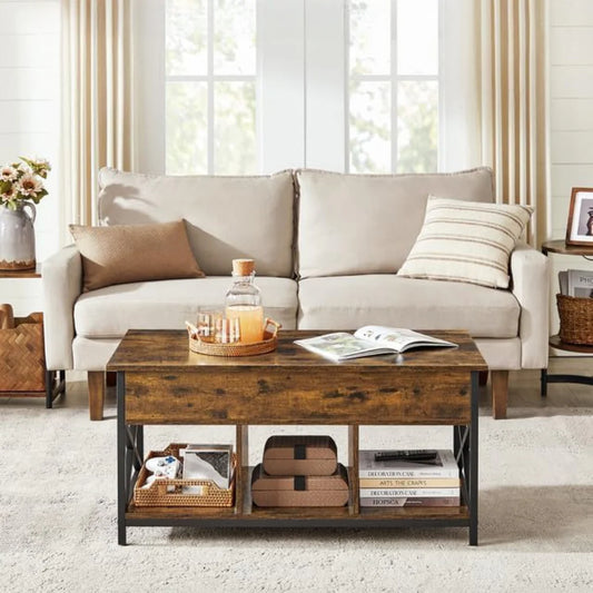 Mesa de Centro Elevable Maite | Multifuncional con Estilo Industrial