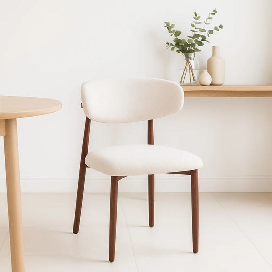 Silla Melfort Beige | Metal y Tela