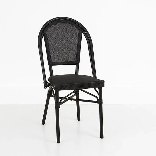Silla Parisina Clarion Negro | Rattan Metal