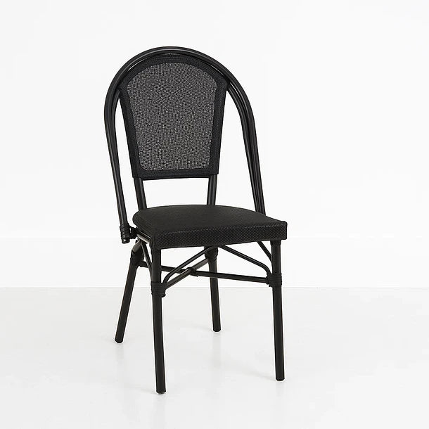 Silla Parisina Clarion Negro | Rattan Metal