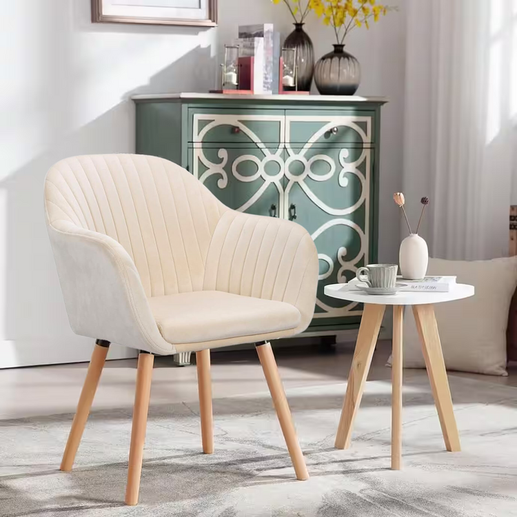 Pack 2 Butacas Sitiales Almer Velvet  Beige | Sala, Dormitorio u Oficina