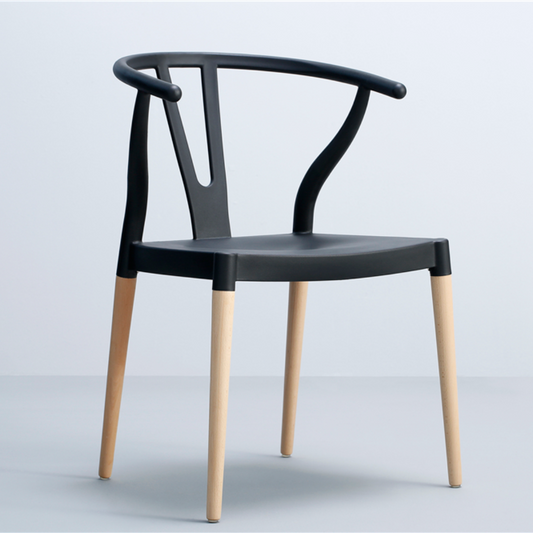 Pack 4 Sillas Wishbone Negras | Modernas y Resistente