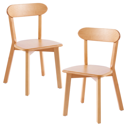 Pack 2 Silla Fresno | Madera Natural | Moderna y Duradera