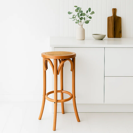 Taburete Piso Perry | Madera Rattan