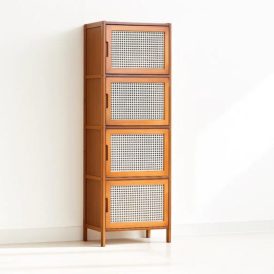 Vitrina Estante Albany | Bambú y Rattan Sintético
