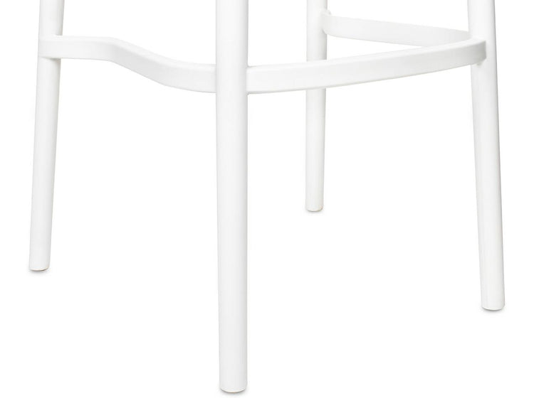 Pack 4 Taburetes Bar Valentino Blanco 65 cm | Apilable| Exterior