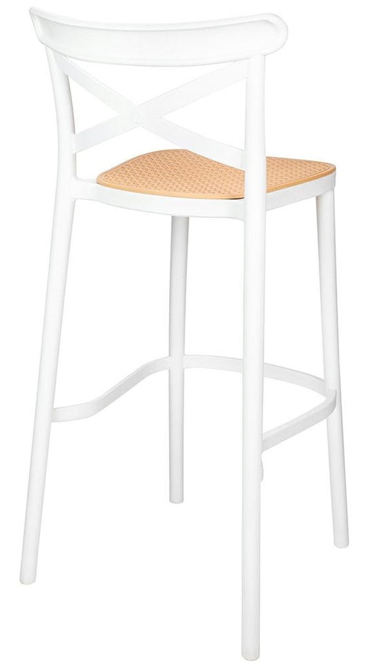 Taburete Bar Valentino Blanco 75 cm | Elegante y Duradero | Exterior