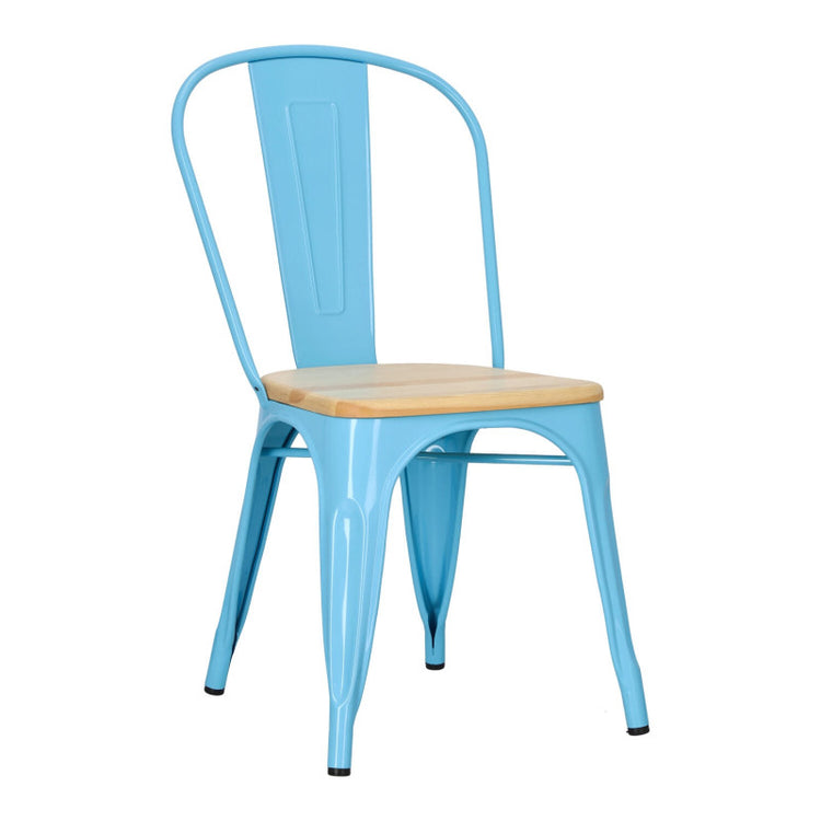 Silla Tolix | Metal y Madera clara | Resistencia al Exterior
