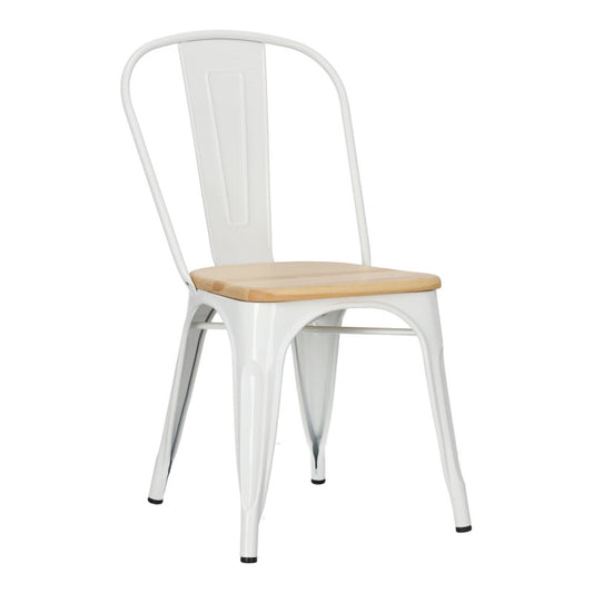 Silla Tolix | Metal y Madera clara | Resistencia al Exterior