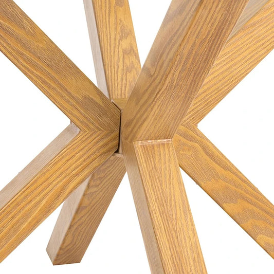 Mesa Redonda Equiz 100cm | Patas X | Vidrio Templado