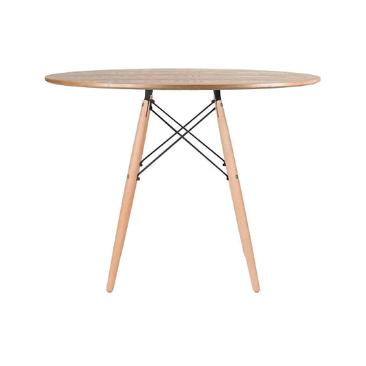 Mesa Redonda Shanna 80cm | Cubierta Efecto Madera