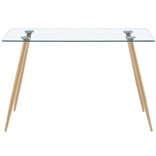 Mesa Rectangular Vitreo 120x80 | Vidrio Templado | Diseño Nórdico