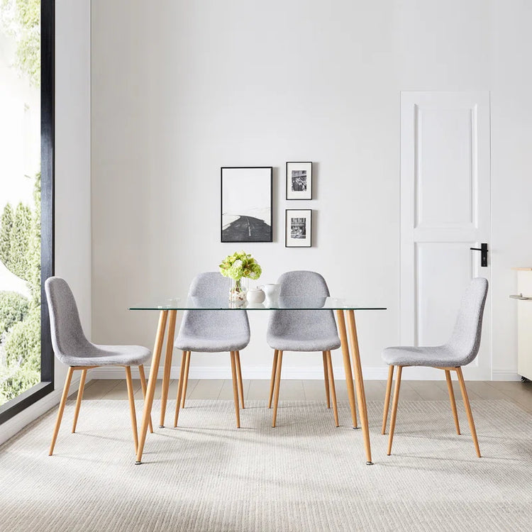 Mesa Rectangular Vitreo 120x80 | Vidrio Templado | Diseño Nórdico