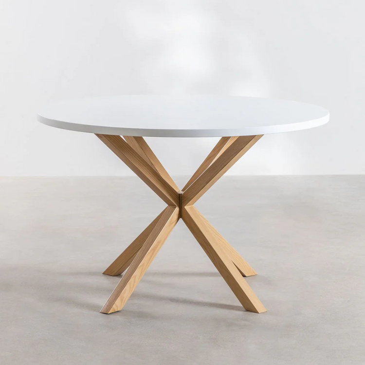 Mesa Redonda Equiz Blanca 120cm | Comedor u Oficina