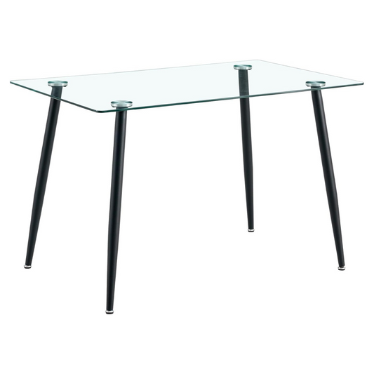 Mesa Rectangular Vitreo 130x80 (Negro) | Vidrio Templado