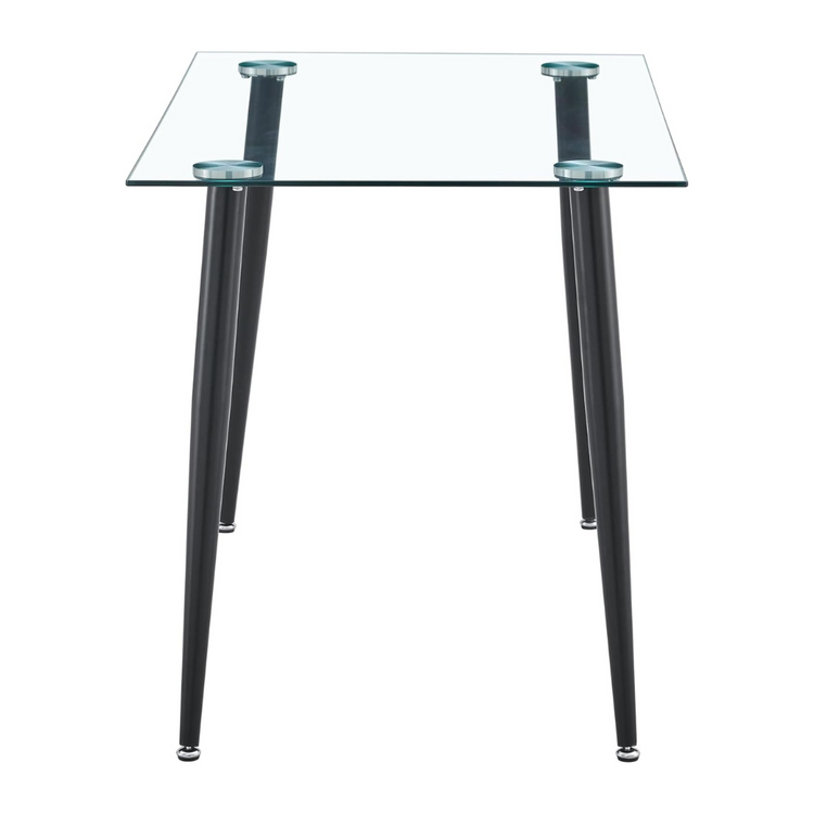 Mesa Rectangular Vitreo 130x80 (Negro) | Vidrio Templado